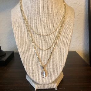 Kendra Scott Elisa Triple Strand Necklace in Ivory